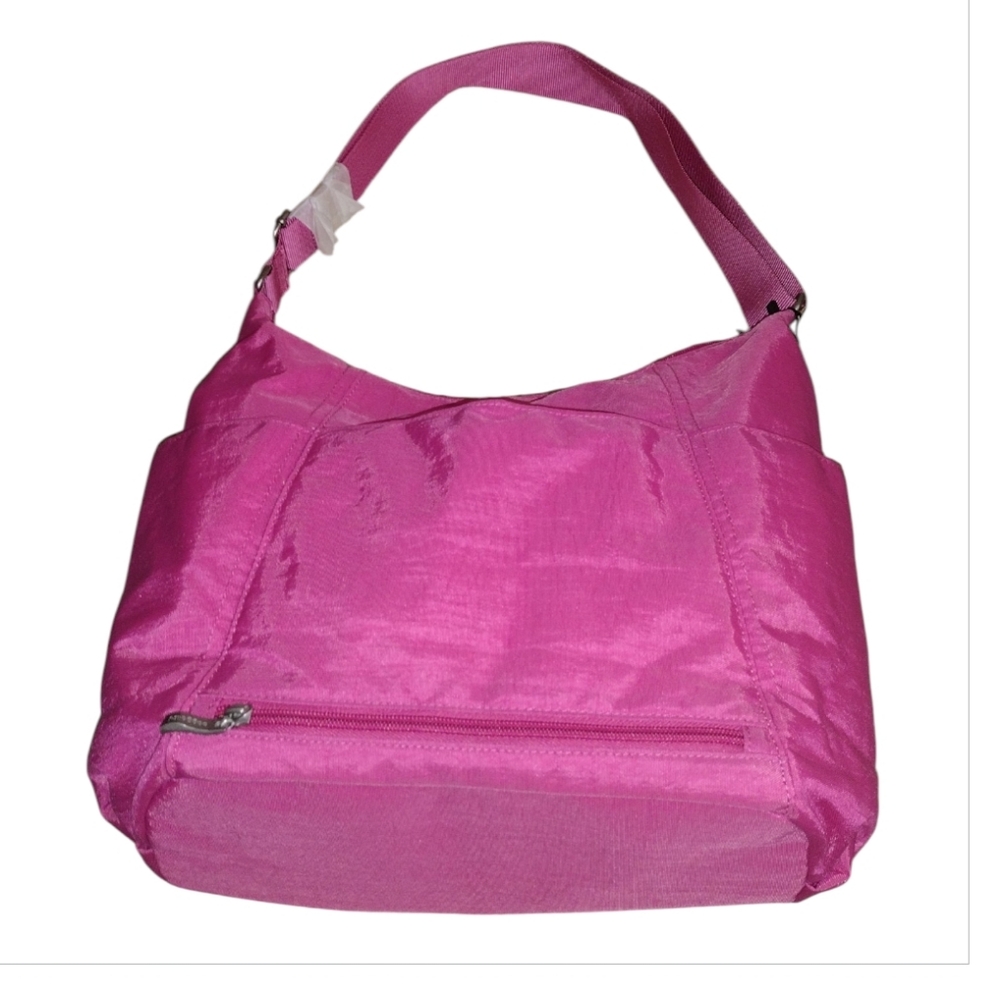 Baggalini Pink Large Classic Hobo Adjustable Shoulder Organizer Travel Bag Nwt - Picture 4 of 9